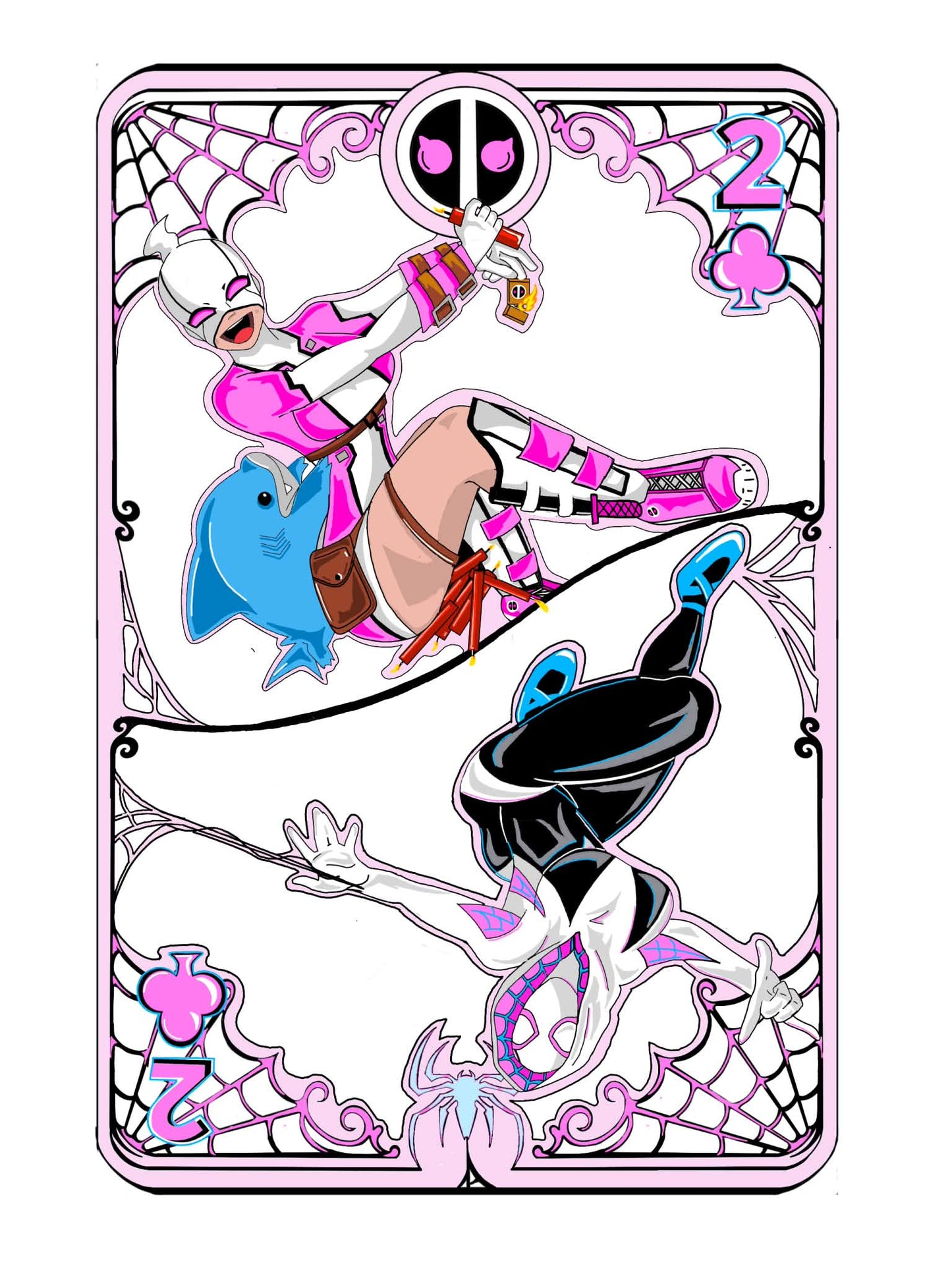 Gwen-Verse: Spider-Gwen & Gwenpool Card Pin By Bendiesticks Nickel Ano Set