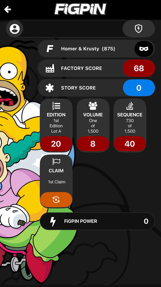 FiGPiN Simpsons Homer & Krusty # 875 Locked