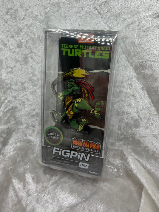 FiGPiN TMNT Teenage Mutant Ninja Turtles Michelangelo #1109 - Pins On Fire Exclusive Unlocked