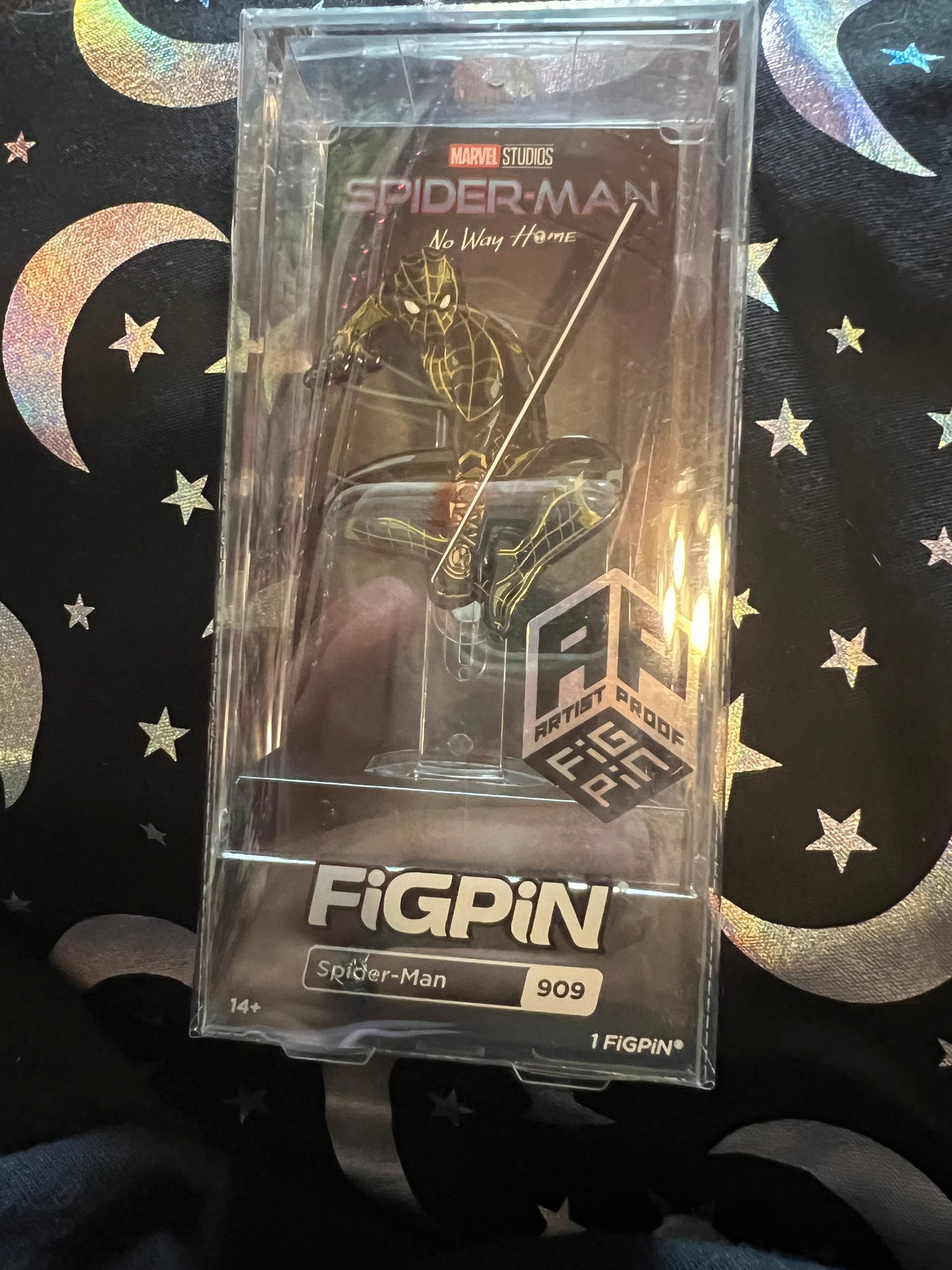 Figpin Spider-Man No Way Home Pin Artist Proof #909 Black Suit Marvel Comics AP