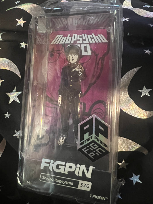 FiGPiN Shigeo Kageyama #376 AP ARTIST PROOF Mob Psycho 100 Metal Pin