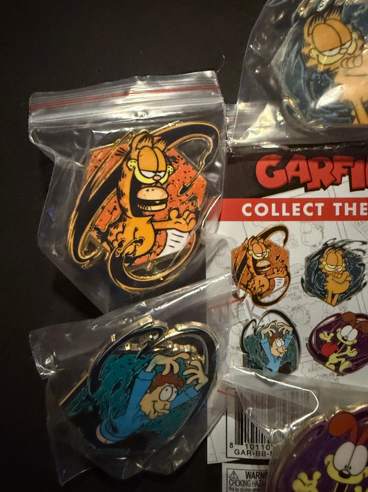 Garfield Mini Painterly Blind Bag Pin Series Complete Set Of 6 Pins Zen Monkey