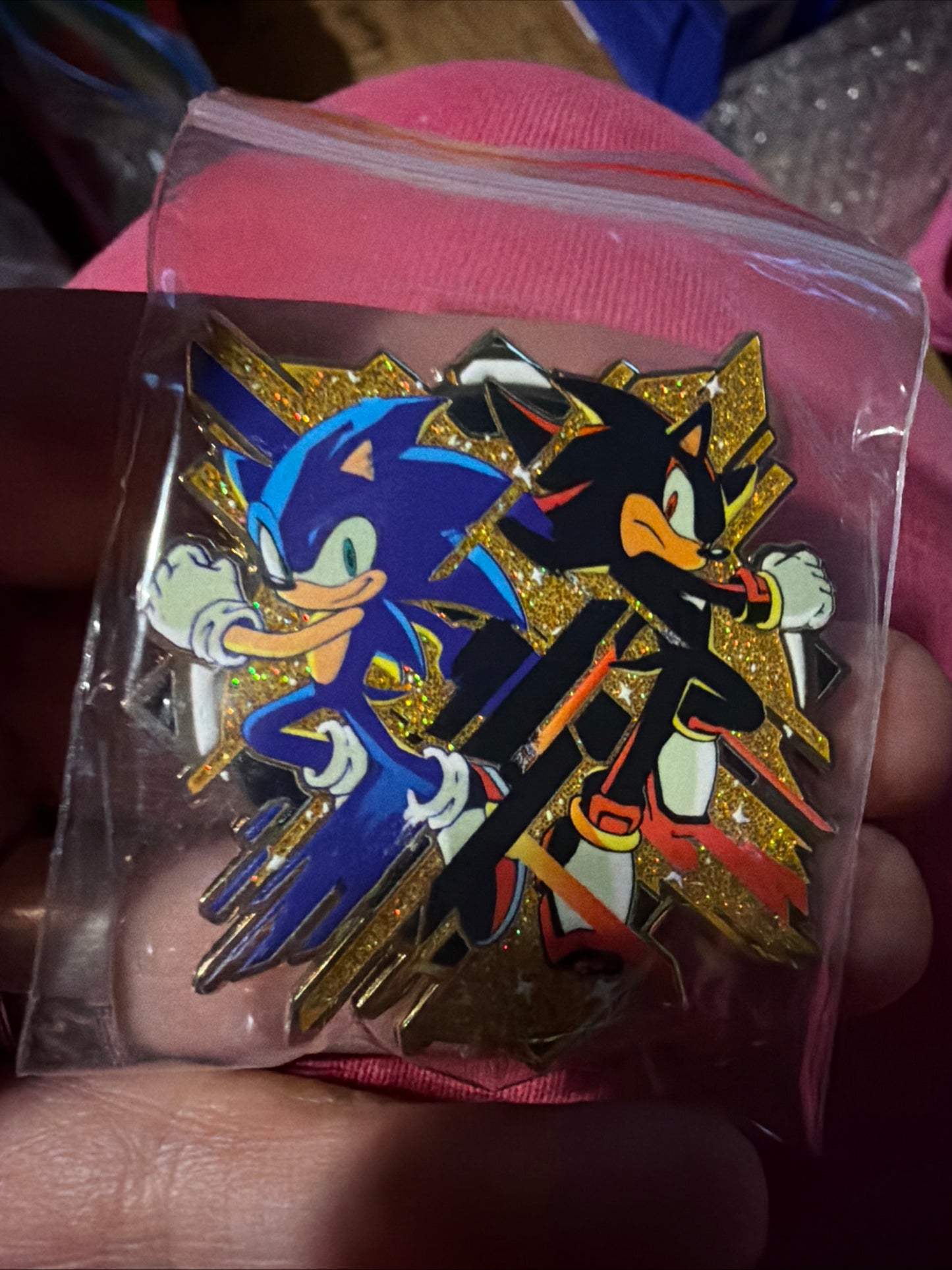 Sonic And Shadow The Hedgehog Enamel Pin Speed Stamp Blind Bag Series Rare Badge