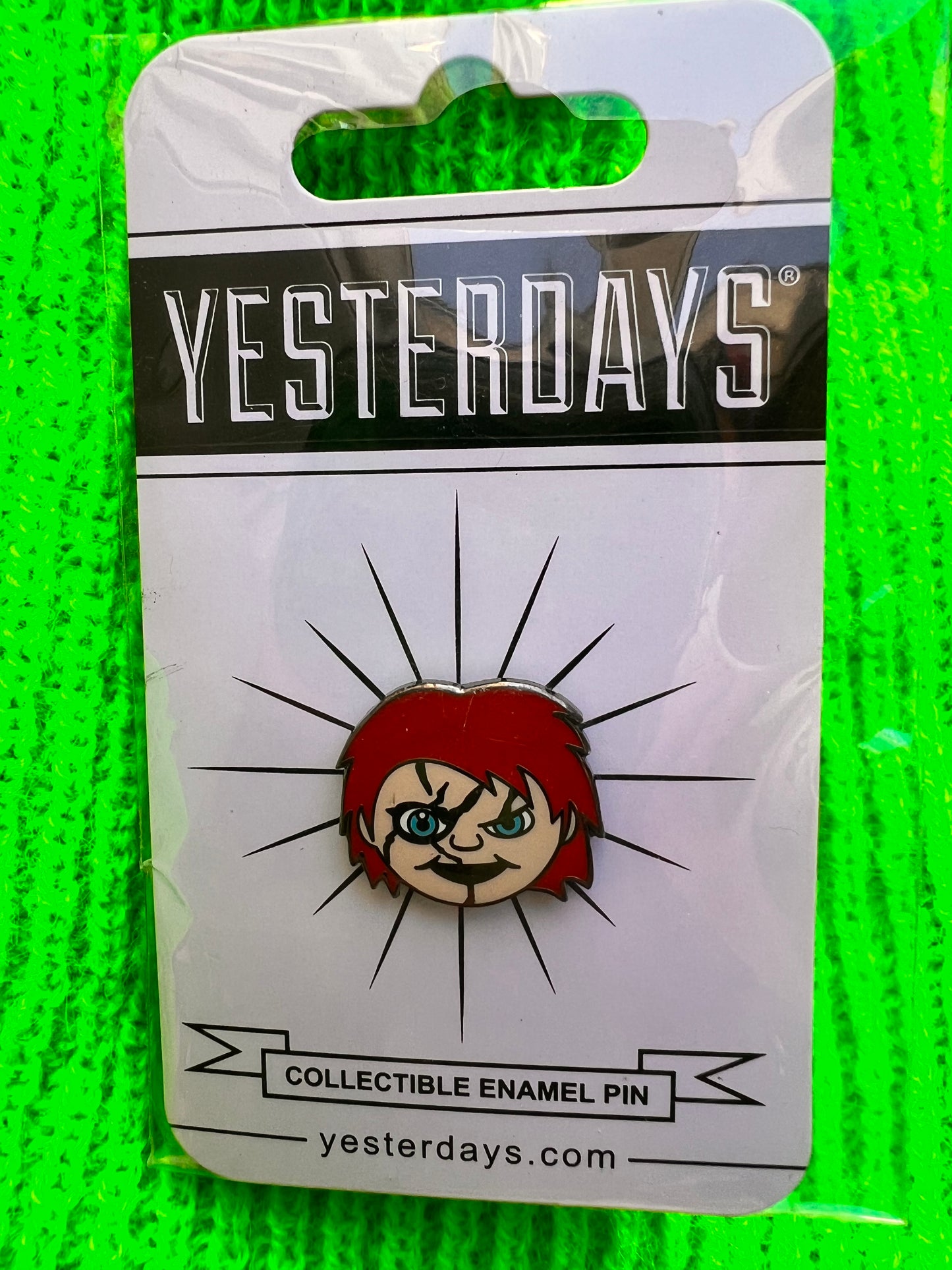 Yesterday Horror Emoji Chucky Pin
