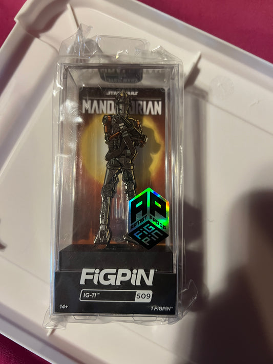 Ap Artist Proof Figpin IG 11 #509 Star Wars Mandalorian Hard Case