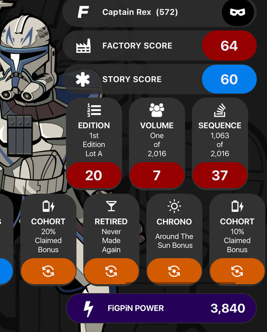 FiGPiN Star Wars Captain Rex # 572 Clone Wars UNLOCKED