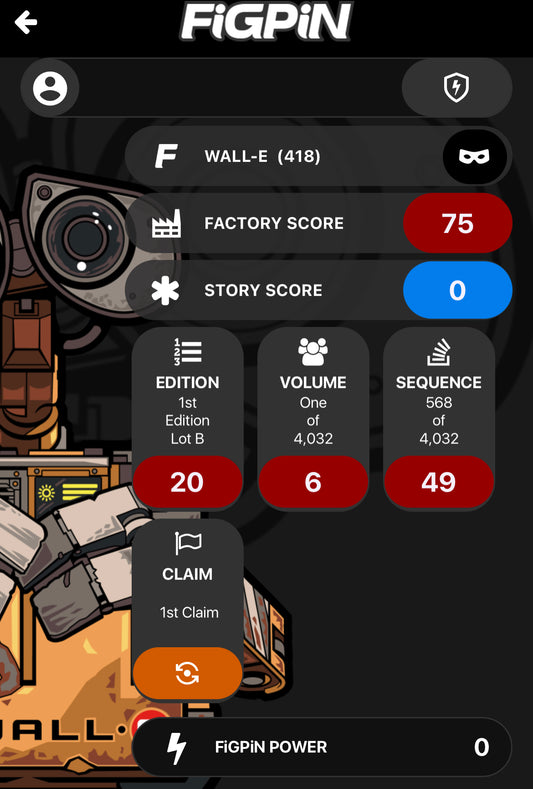 WALL-E FiGPiN #418 | Disney Pixar Hard Enamel Pin (Locked)