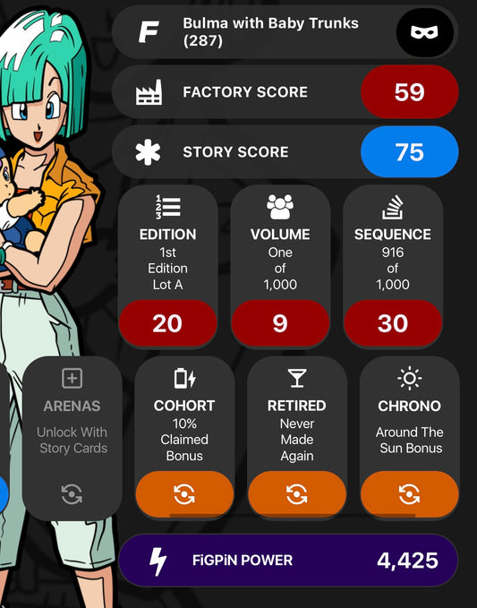 FiGPiN Dragon Ball Z Bulma With Baby Trunks #287 Unlocked