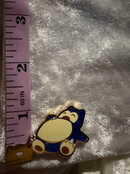 Snorlax Shiny Hard Enamel Pin | **Rare Pokémon Gold-Plated Collectible** - Hype Pins