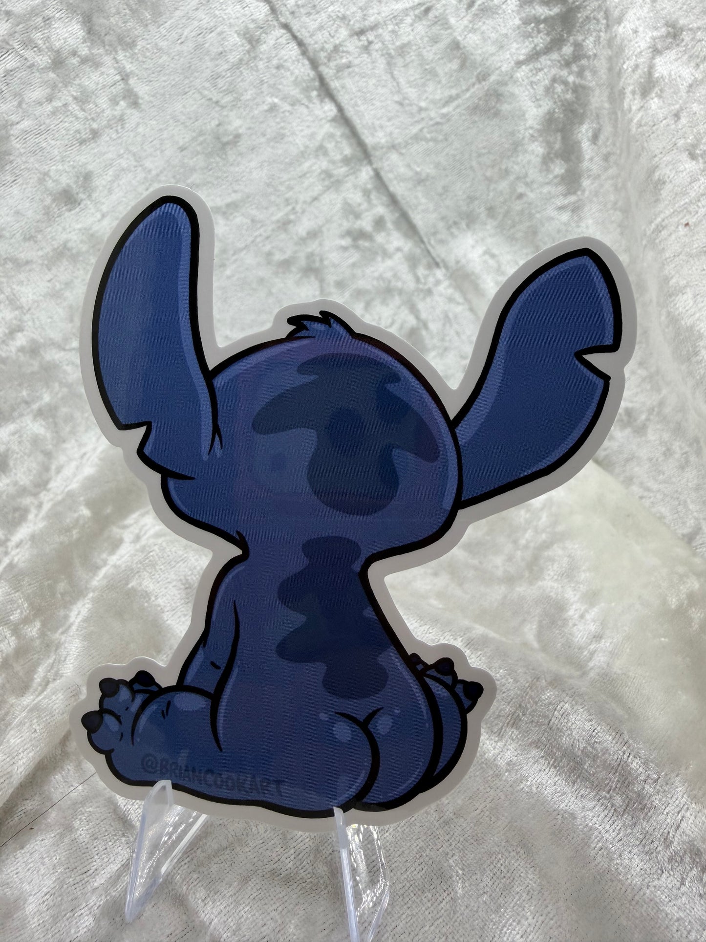 Blue Alien Experiment Butt Sticker By Brian Cook