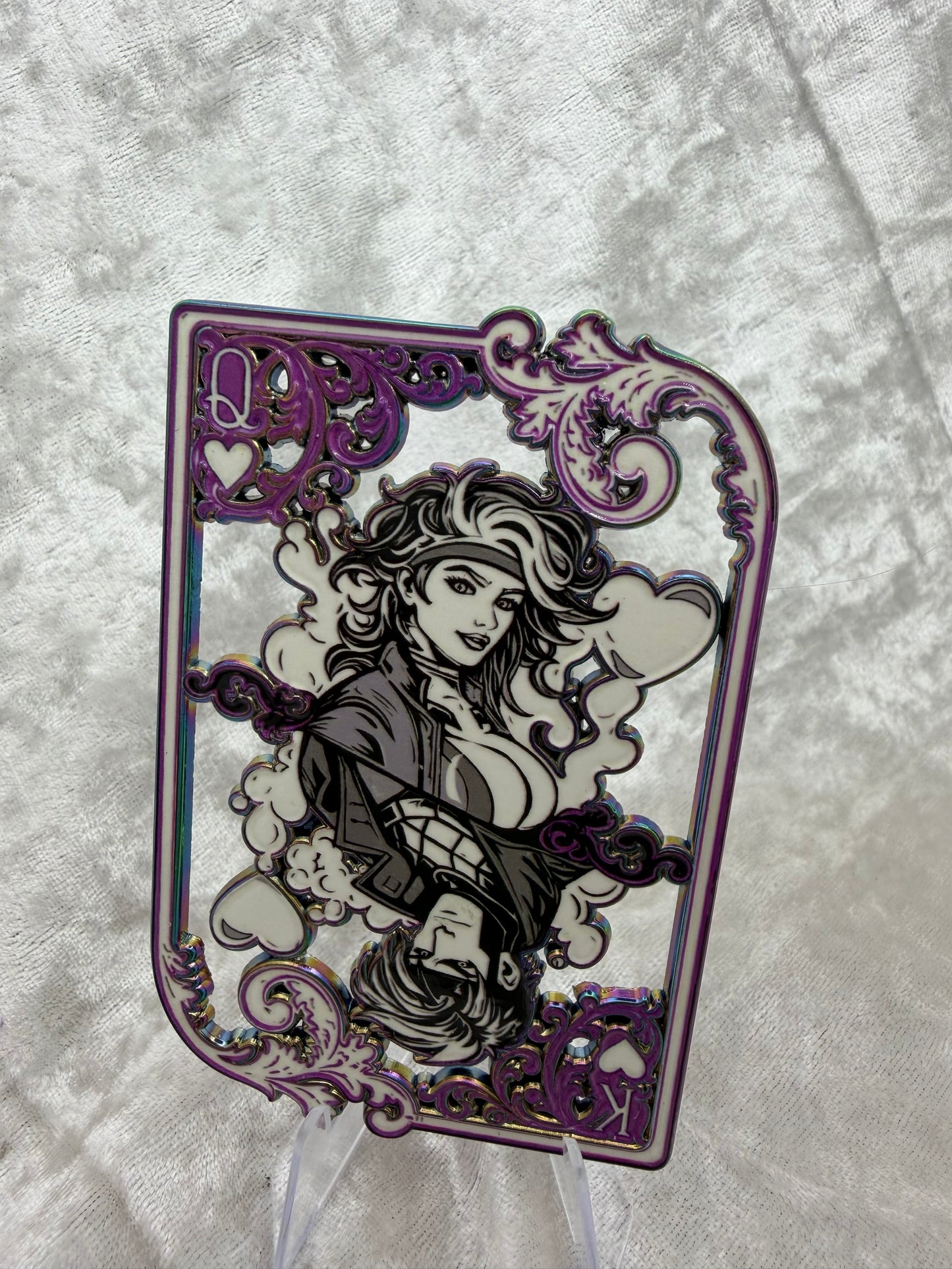 Gambit & Rogue Black and White Ano Enamel Pin (LE 30) by Bendiesticks Fan Made