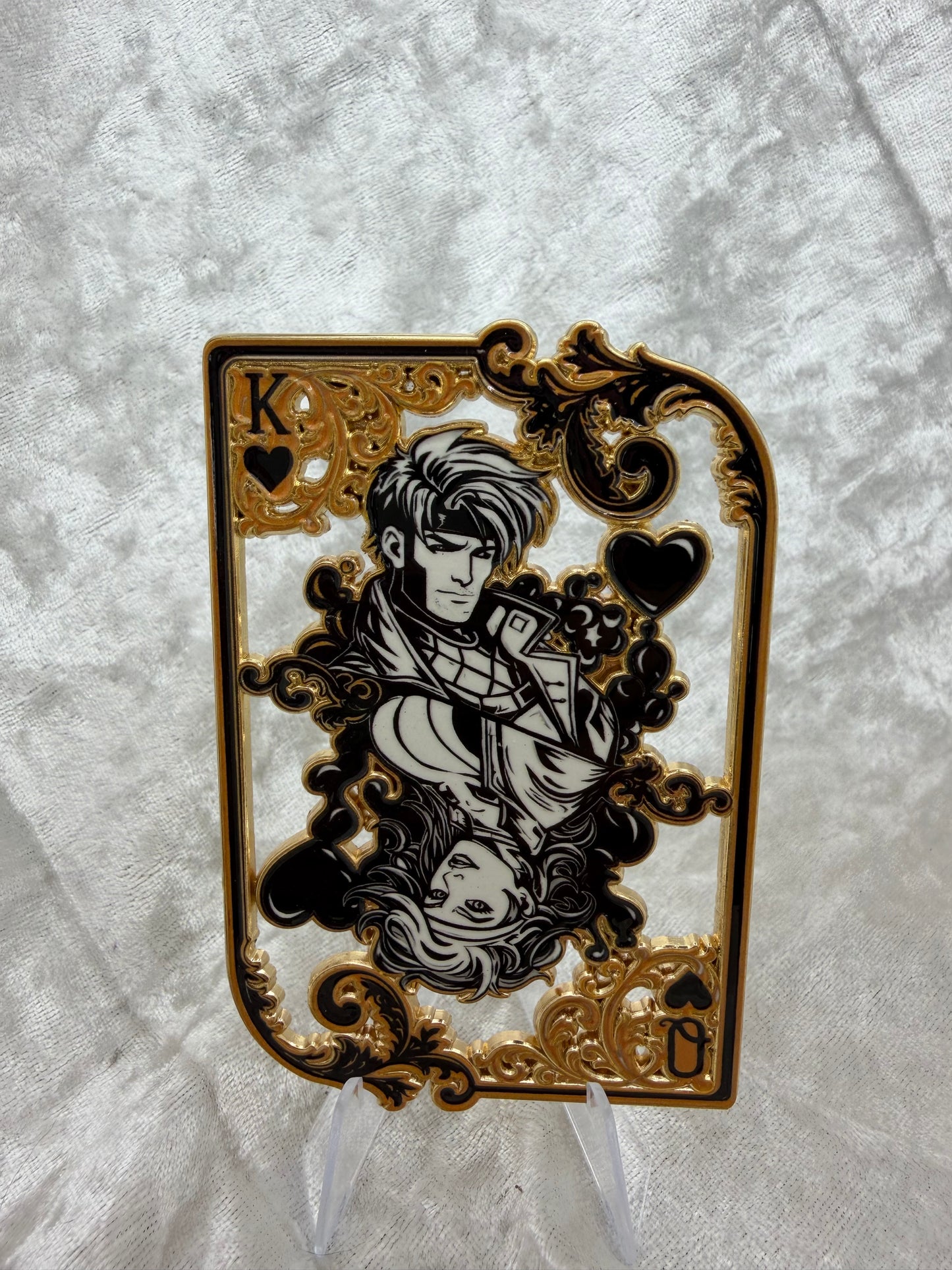 Gambit & Rogue B&W Gold Pin (LE 20) by Bendiesticks Fan Made