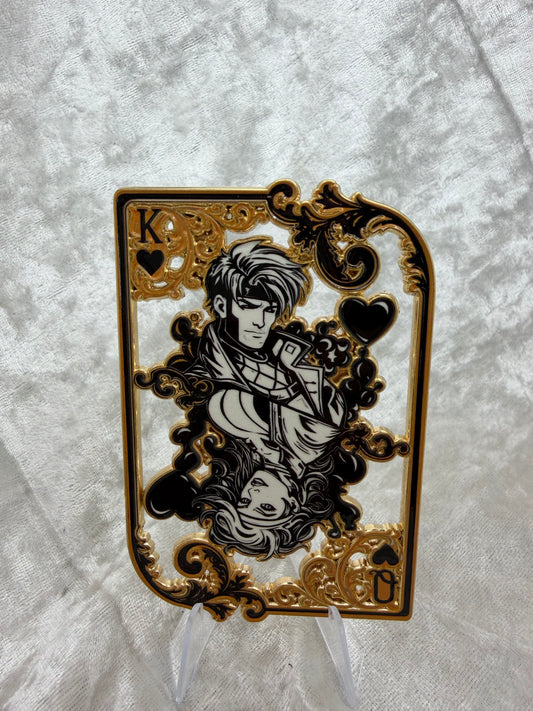 Gambit & Rogue B&W Gold Pin (LE 20) by Bendiesticks Fan Made