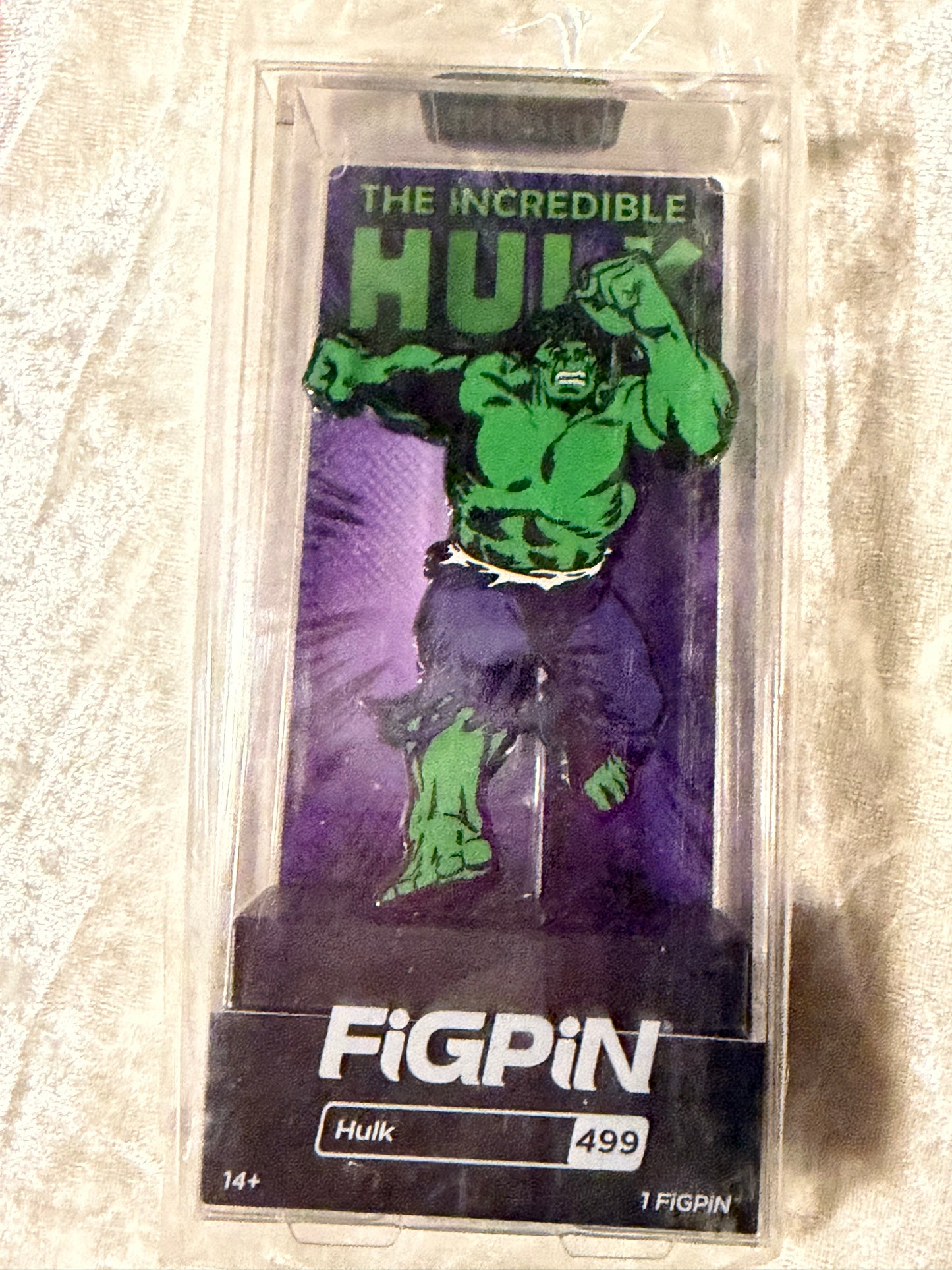 Incredible Hulk FiGPiN #499 Disney Marvel collectible enamel pin in display box