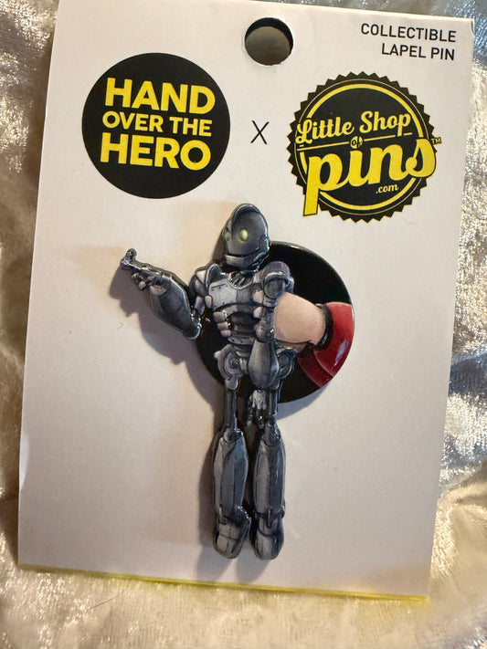 Limited edition Iron Giant collectible pin adding pop culture flair