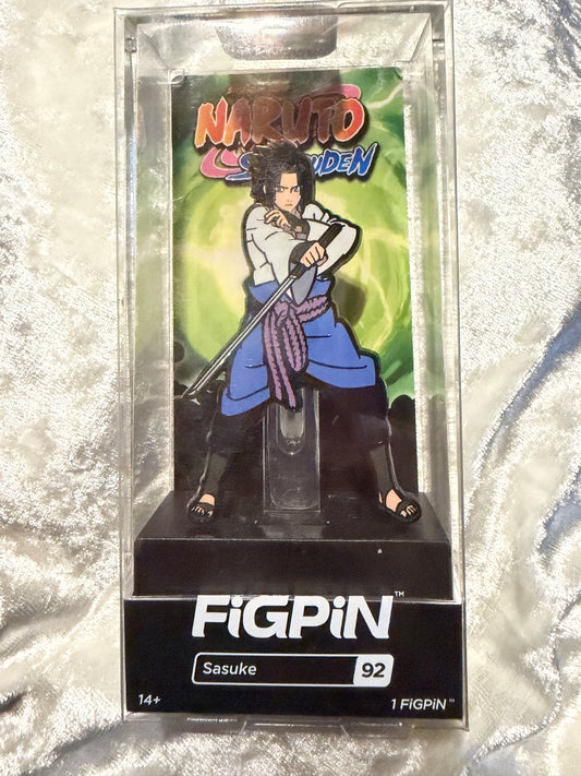 Sasuke Uchiha FiGPiN #92 Naruto collectible enamel pin (The Orphanage Collection, in great condition)