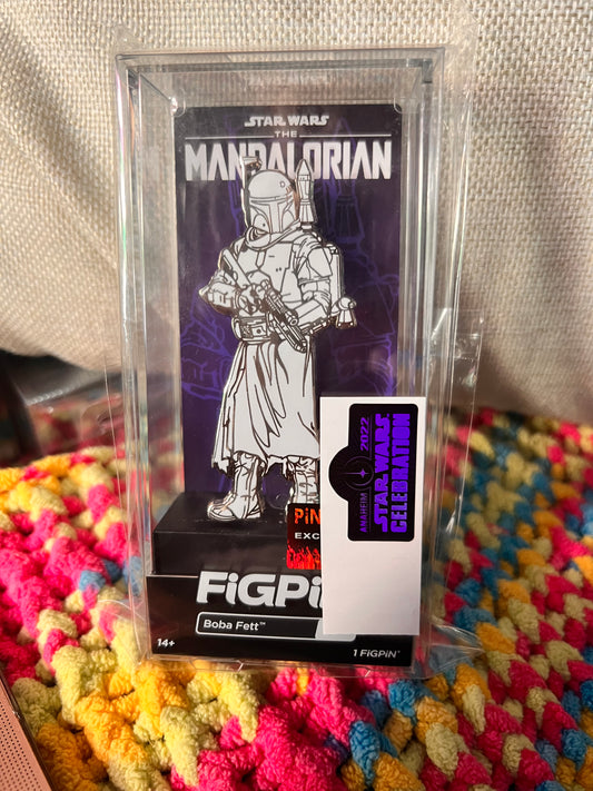 FiGPiN Star Wars Celebration Exclusive The Mandalorian Boba Fett #733 LOCKED