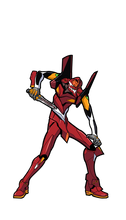 Load image into Gallery viewer, Neon Genesis Evangelion FiGPiN EVA Unit 02 X36