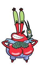 Load image into Gallery viewer, FiGPiN SpongeBob SquarePants Mr. Krabs (with Plankton) Pin #468