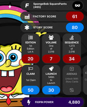 Load image into Gallery viewer, FiGPiN SpongeBob SquarePants Pin #465 Hot Topic Exclusive Unlocked