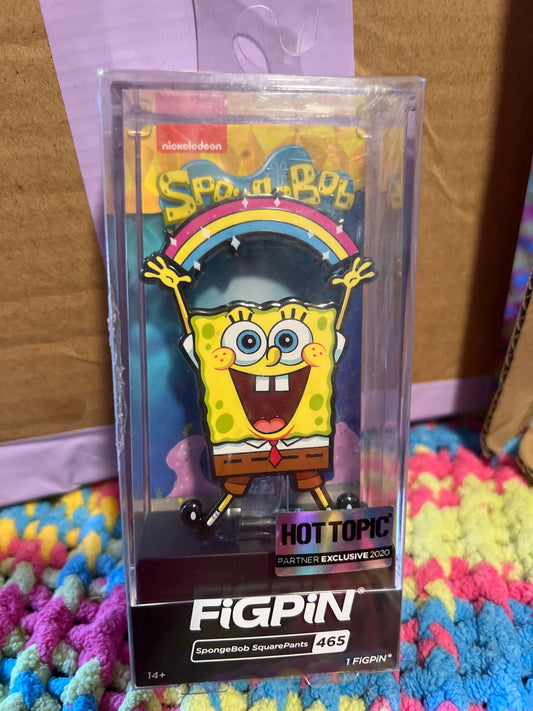 FiGPiN SpongeBob SquarePants Pin #465 Hot Topic Exclusive Unlocked