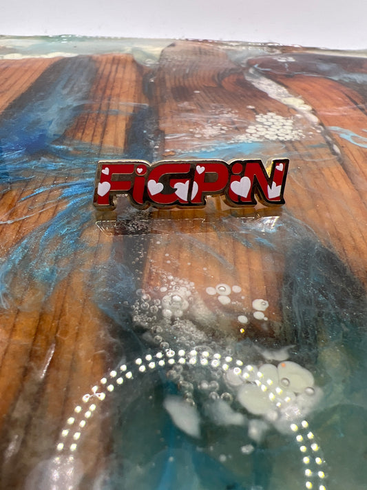 FiGPiN Logo Hearts On Gold L37 Locked No Backer Card