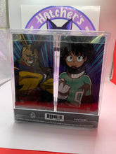 Load image into Gallery viewer, My Hero Academia FIGPIN Funimation Exclusive Deku 135 & All Might 136 Unlocked