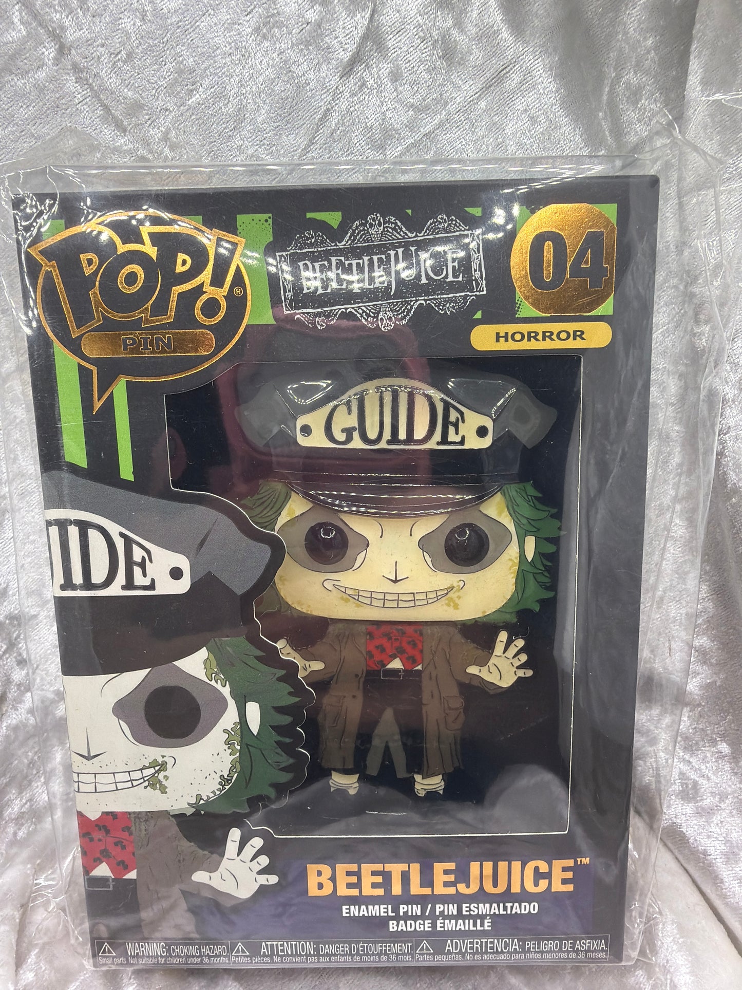 Horror Large Enamel Funko Pop! Pin Beetlejuice