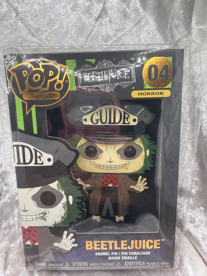 Horror Large Enamel Funko Pop! Pin Beetlejuice