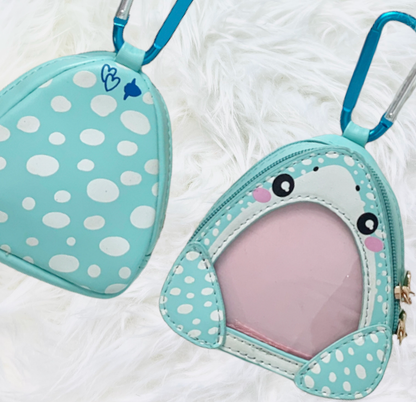 Fin Palz mini ITA bag shark keychain: Whale shark (blue with spots)