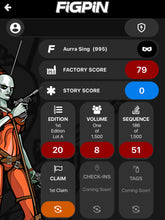 Load image into Gallery viewer, FiGPiN Star Wars Celebration 2022 Exclusive 1500 Aurra Sing #995 Locked
