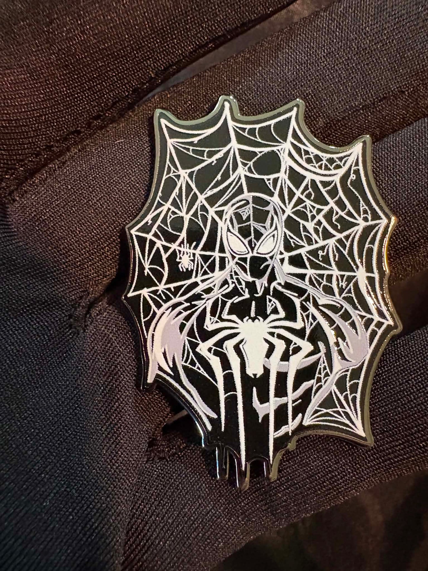 Amazing Symbiotic Spider-Man LE 50 Fan-Made Enamel Pin by Bendiesticks (2-Inch)