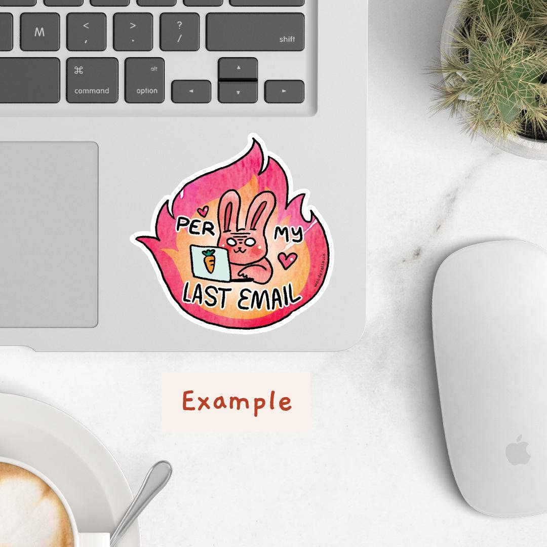 Dark Elemental Fox Vinyl Sticker - White Border Edition