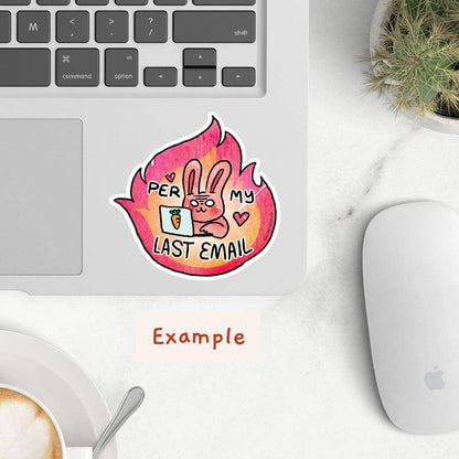 Dark Elemental Fox Vinyl Sticker - White Border Edition
