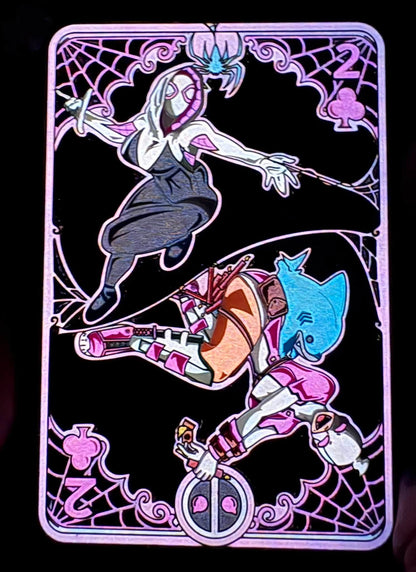 Spider-Man Gwen-Verse: Spider-Gwen & Gwenpool Card Pin By Bendiesticks Set of 2