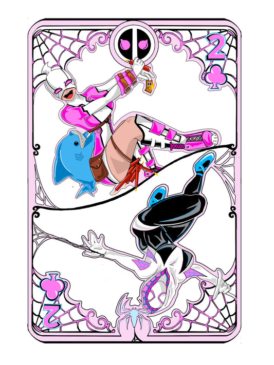 Gwen-Verse: Spider-Gwen & Gwenpool Card Pin By Bendiesticks Nickel