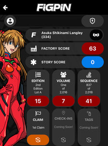 Neon Genesis Evangelion FiGPiN Asuka Shikinami Langley #334 Locked
