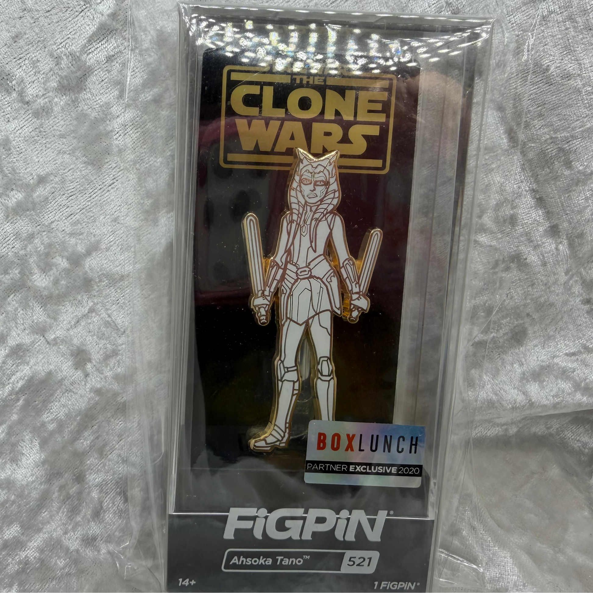 Ahsoka Tano FiGPiN #521 Star Wars The Clone Wars BoxLunch Exclusive LE 2016 collectible pin in display box