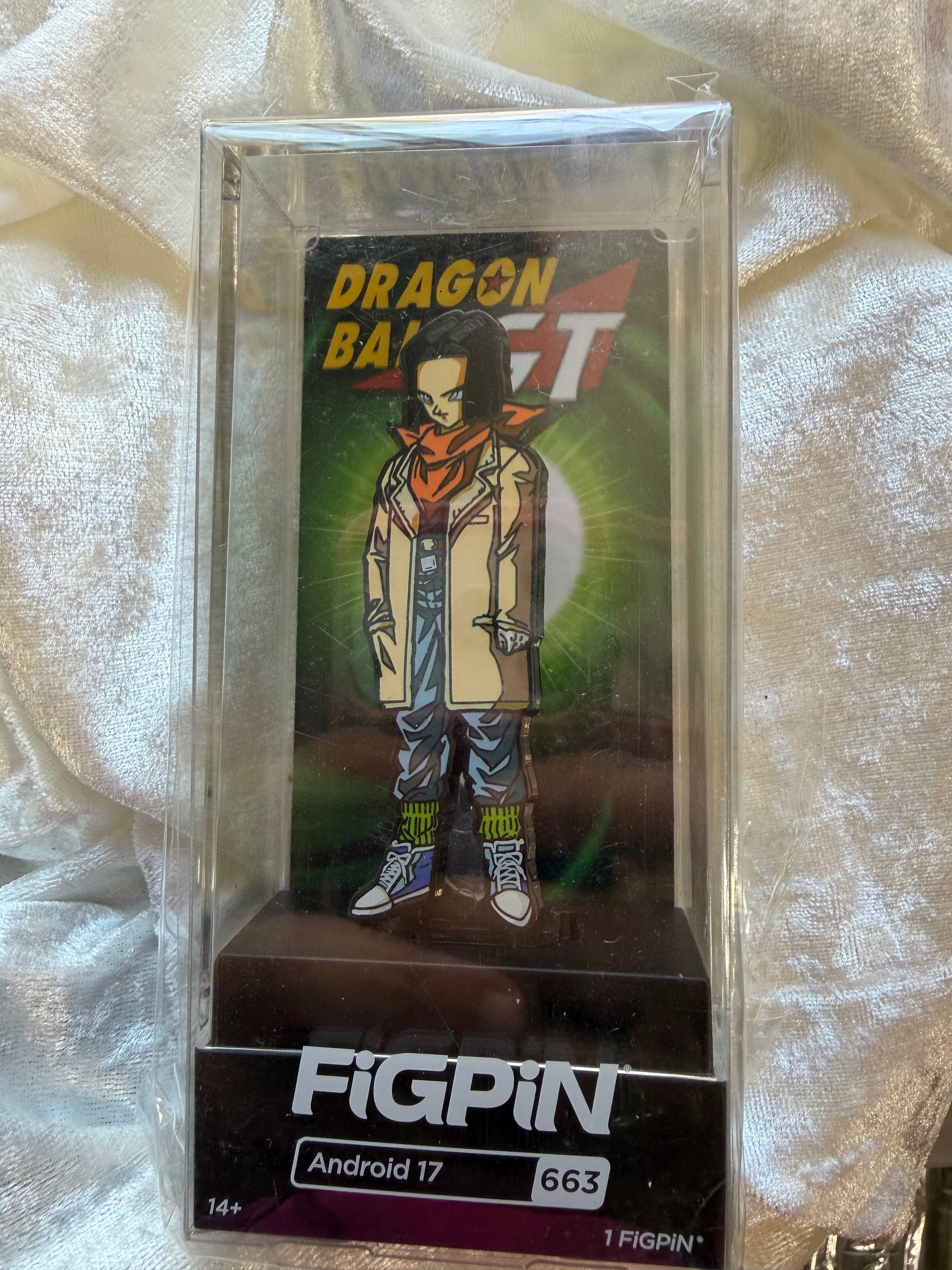 Android 17 FiGPiN #663 Dragon Ball GT Exclusive LE 2000 collectible pin in display box