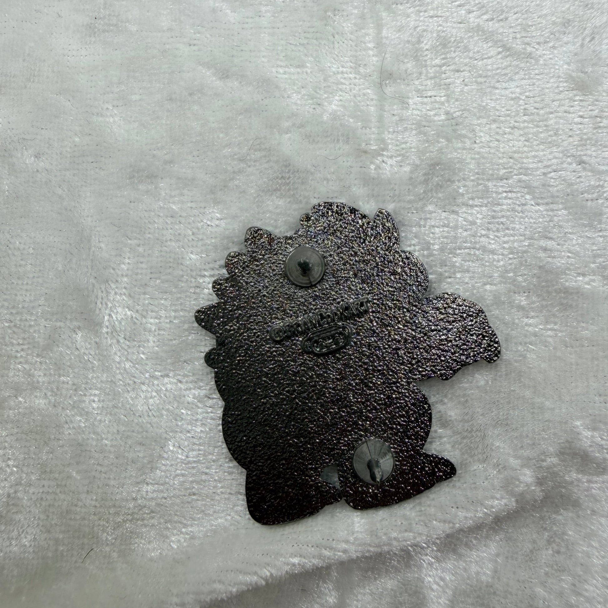 Back of Brian Cook Bowsie Butt parody enamel pin