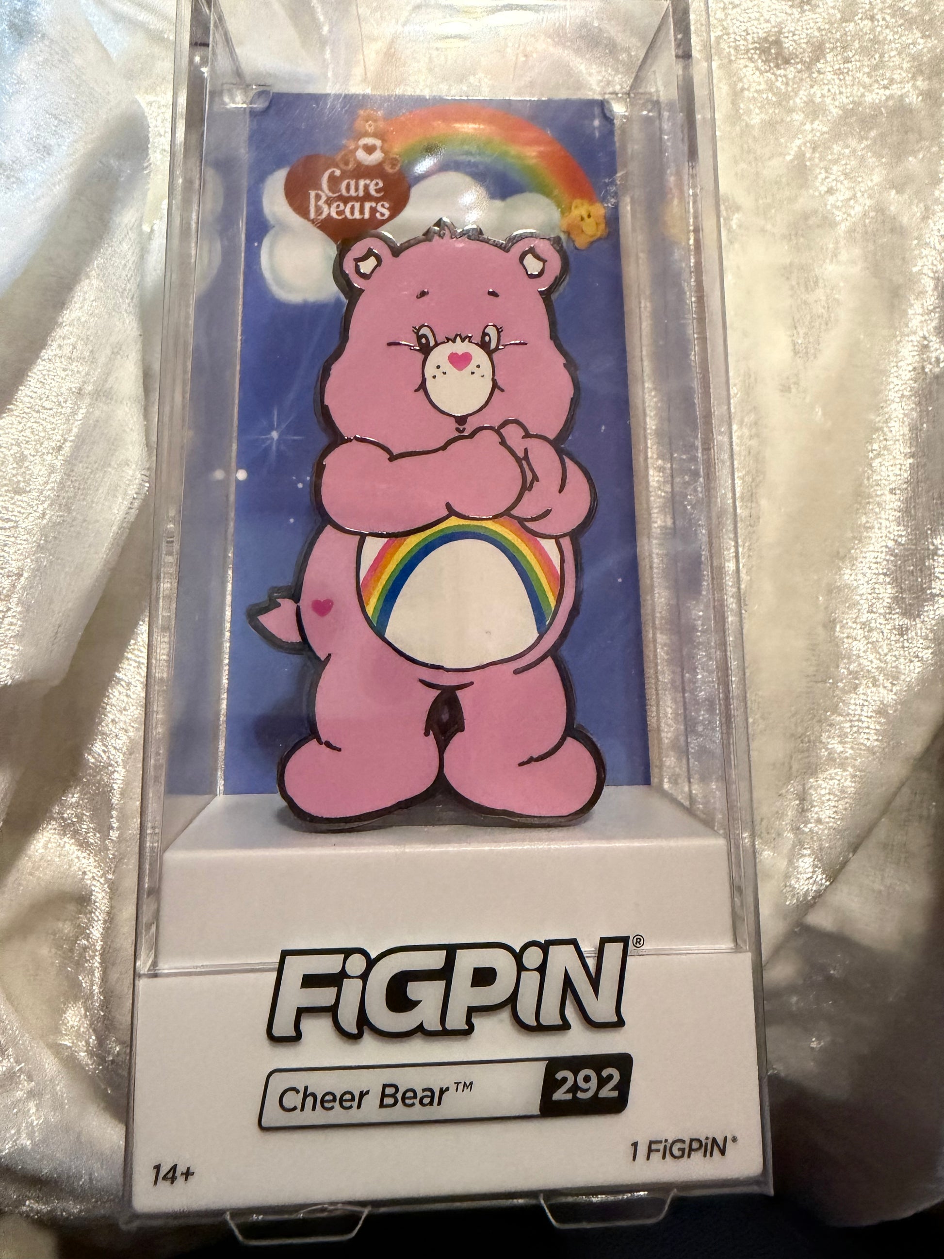 Cheer Bear FiGPiN #292 Care Bears NYCC 2019 LE 500 exclusive collectible pin in display box