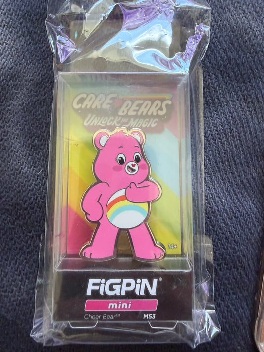 Cheer Bear FiGPiN Mini #M53 Care Bears Unlock the Magic collectible pin
