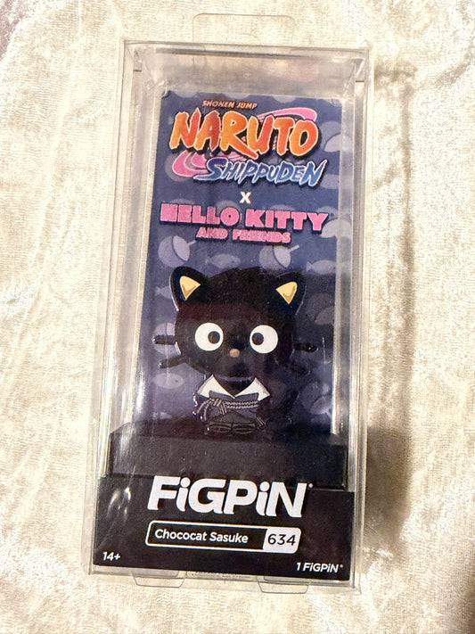 Chococat Sasuke FiGPiN #634 Sanrio x Naruto crossover collectible pin in display box
