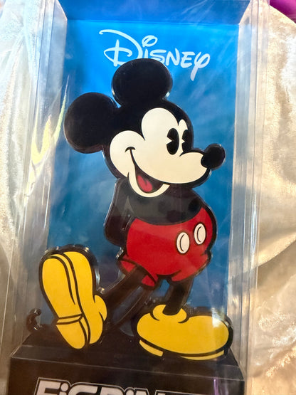 Close-up of Classic Disney Mickey Mouse FiGPiN XL #X32 in soft plastic display box, officially licensed collectible