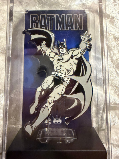 Close-up of DC Comics Silver Age Batman FiGPiN #788, officially licensed enamel pin from Batman Deluxe Box Set