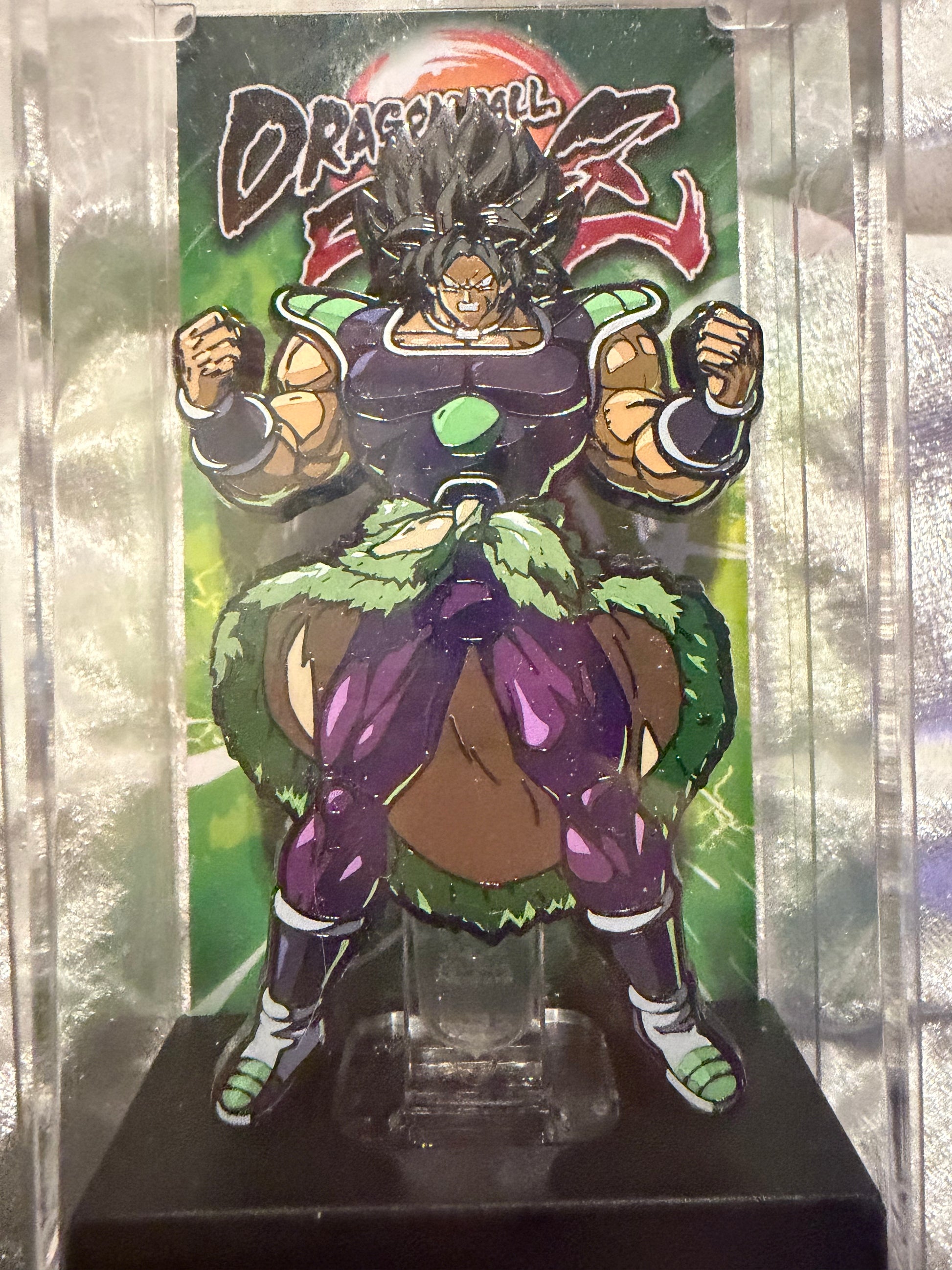 Close-up of Dragon Ball Broly FiGPiN #495, officially licensed FiGPiN Exclusive enamel pin (overall great condition)