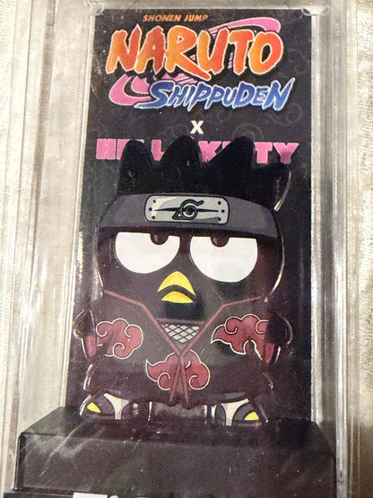 Close-up of Sanrio Badtz-Maru as Itachi Naruto FiGPiN #633, officially licensed enamel pin