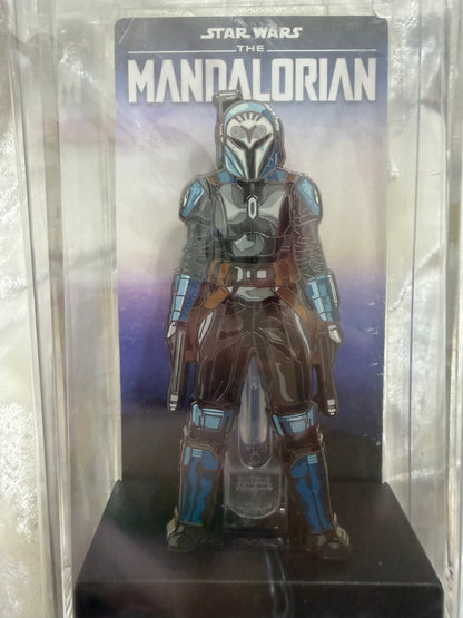 Close-up of Star Wars Bo-Katan Kryze FiGPiN #738, officially licensed Limited Edition enamel pin
