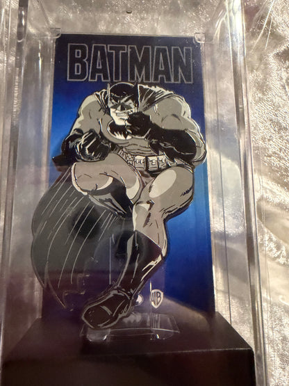Close-up of DC Comics The Dark Knight Returns Batman FiGPiN #789, officially licensed enamel pin from Batman Deluxe Box Set