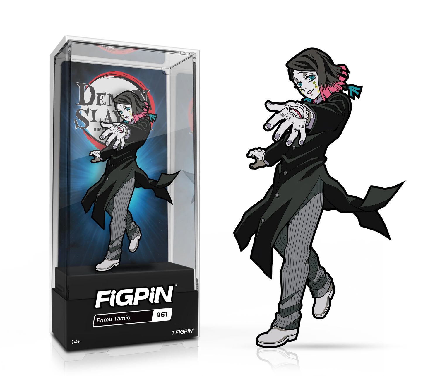 Enmu FiGPiN #961 Demon Slayer Shared Exclusive collectible pin in display box